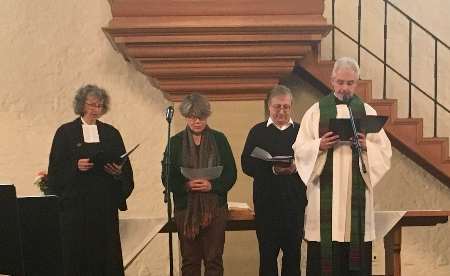 Pastorin Züchner, Petra Kraus, Pastor Jebens, Pfarrer Buss